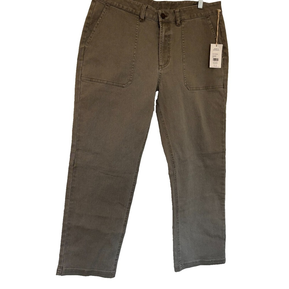 Free fly Folly Twill Pants Womens size 14 Olive Straight Stretch Gorp Hiking